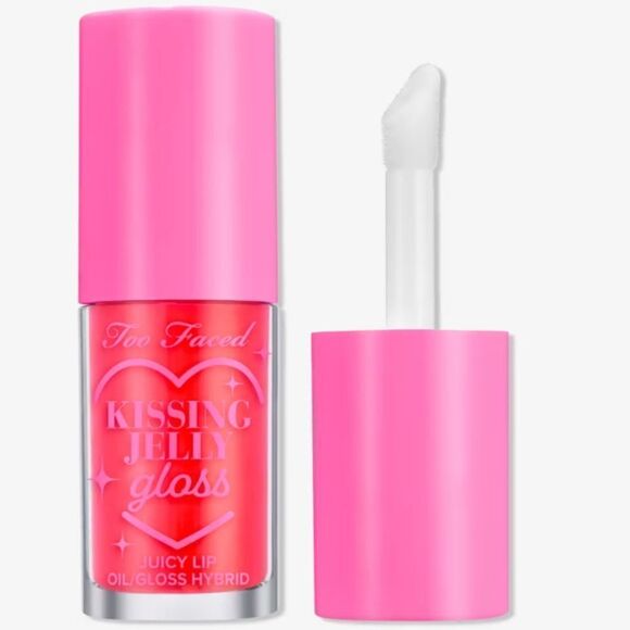 ๐ท Too Faced Sour Watermelon Kissing JellyโLip Oil Gloss New FullSz - Picture 2 of 10